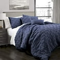 thumbnail image 1 of Lush Decor Ravello 5 Piece Comforter Set, King, Navy, 1 of 4