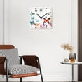 thumbnail image 3 of 12 Inch Wall Clock Battery Operated Silent Clock Decorative for Office, Kitchen, Outdoor, Living Room，Butterfly Pattern Multicolor, 3 of 4