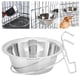 thumbnail image 4 of Cuenco colgante de acero inoxidable para perros y gatos, olla duradera para comida y agua, colgante en jaula con soporte fijo, 4 of 8