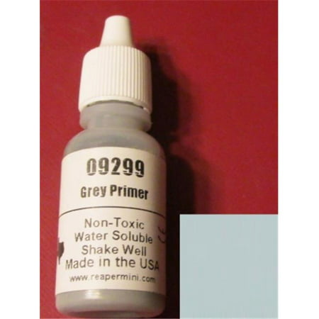 Grey Primer Acrylic Reaper Master Series Hobby Paint .5oz Dropper Bottle Reaper (Best Primer For Acrylic Paint)