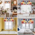 thumbnail image 5 of Spring Floral Kitchen Curtain Valances for Windows Farmhouse Short Curtains, Summer Botanical Ethnic Flowers Rod Pocket Valance Curtain for Bedroom Cafe Living Room, 5 of 8