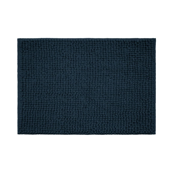 Mainstays Basic Polyester Chenille Noodle Bath Rug, Blue Cove, 17"x24", One Piece