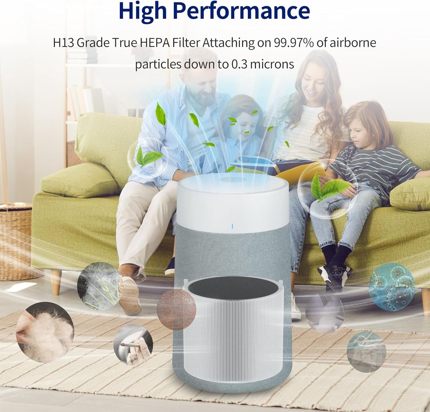 411i Max Replacement Filters for Blueair 411i Max and 411a Max Air Purifier, for Blue Pure 411i Max F4MAX Particle and Activated Carbon Filter, 2 Pack