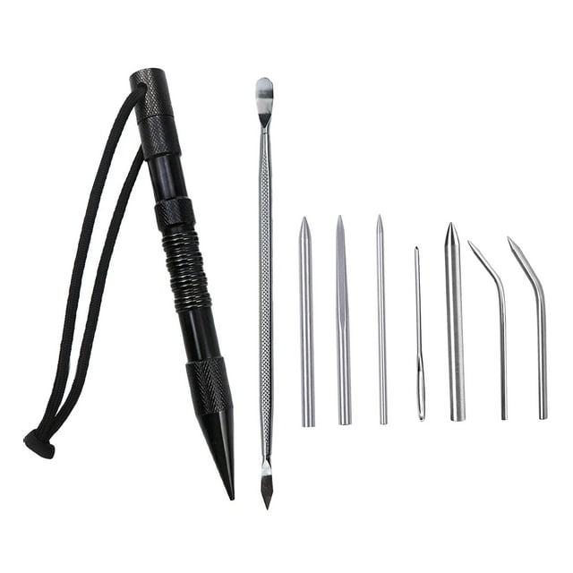 koolsoo 4/9/12Pcs Bracelet Stitching Needles Shaft Tool Set Paracord Fid Strings Kit Umbrella Rope Needle Set Camping & Hiking Tools 9Pcs