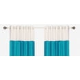 thumbnail image 2 of Lined-Signature Turquoise and white ring top velvet Curtain Panel-43Wx63L-Piece, 2 of 2
