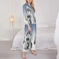 thumbnail image 3 of Daiia Snowman And Christmas Tree for Women's Long-Sleeved Pajama Set – Soft & Comfortable Sleepwear Button-Up Pajamas Cozy Lounge Wear-XX-Large, 3 of 7