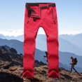 thumbnail image 7 of Womens Ski Pants Softshell Thick for Travel Hiking Deep red, 7 of 7