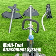 LawnMaster NPTGSP2517A No-Pull Gas Grass Trimmer with Electric Start 25cc 2 Cycle, 17 inch