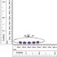 thumbnail image 5 of Gem Stone King 2.64 Cttw 925 Sterling Silver Purple Amethyst and White Lab Grown Diamond Tennis Bracelet for Women | Bollo Bracelet | Fully Adjustable up to 9 inch | Easy-On Easy-Off, 5 of 5