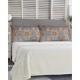 thumbnail image 5 of Vintage Blue Pillow Covers King Size, Ethnic Middle Century Geometric Abstract Soft Bed Throw Pillowcases Breathable Cooling Long Lumbar Body Pillow Sham Cover for Bed Sofa 20''x40'', 5 of 7