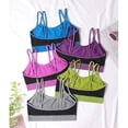 thumbnail image 6 of Annhoo Sports Bras for Women Stretchable Breathable Slim Thin Strap Square Neck Athletic Brassiere Yoga Clothes, 6 of 8