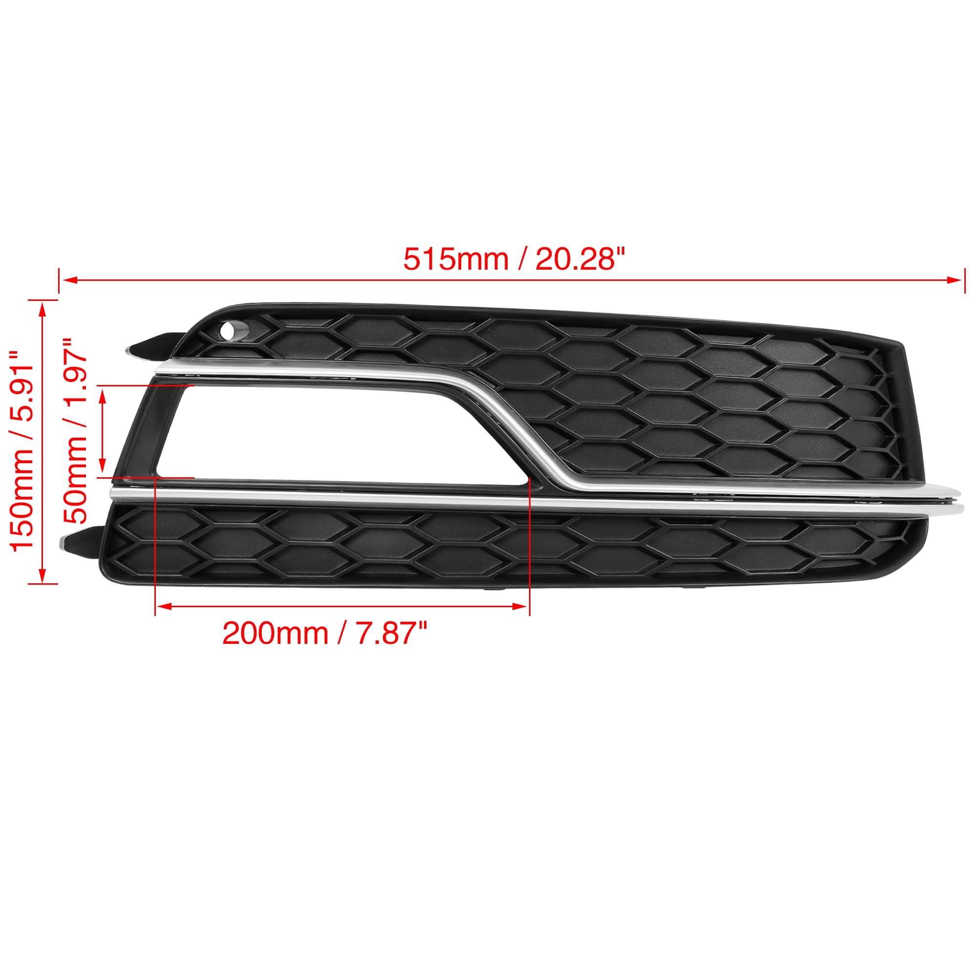 Unique Bargains Car Front Right Fog Light Grille 8T0807682M 8T0807682P for Audi S5 Black