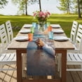 thumbnail image 4 of Table Runners 90 Inches Long Dress Scarves, Beach Conch Farmhouse Coffee/Dining/Kitchen Table Runner for Living Room, Sunset Ocean Waves Seaside Sky Seashell 13x90 Inch, 4 of 9