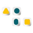 thumbnail image 4 of PENGXIANG 4 pcs Geometry Shape Hooks Multi-purpose Hangings Bathroom Wall Accessories, 4 of 10