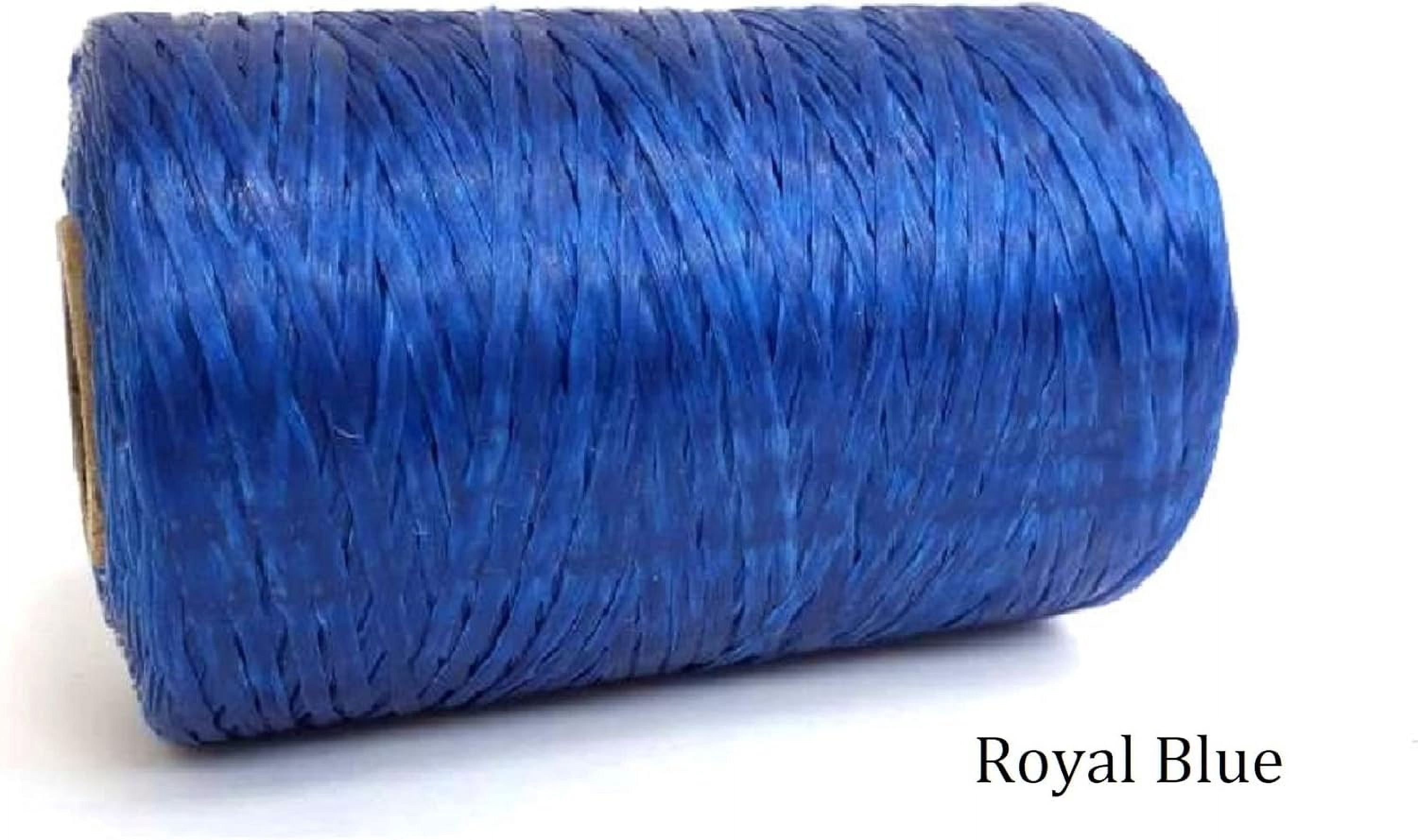 Pack of 4 - Kulay Artificial Deer Sinew Waxed Flat Polyester Thread for Beading, Leather, Tie-dye Crafts and Sewing, Purple Red Royal Blue Yellow Sinue (5-Ply, 300 Yards per Spool)
