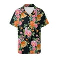 thumbnail image 5 of Gibobby Shirt for Women Short Sleeve Casual Button Up Shirts Summer Outfits Tropical Flamingo Shirts(Black,5XL), 5 of 5