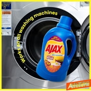 Ajax SBG Advanced Laundry Detergent Linen & Lemon Scent, 134oz (Pack of 2) – Totally Awesome Stain & Odor Remover, HE Compatible, Concentrated Liquid, 178 Loads, Color-Safe, Long-Lasting Freshness