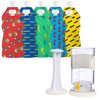 Squooshi Filling Station Baby Food Pouch Maker/Filler + 10 Large 5 oz Robots/Bikes Pouches for semi-Solid Foods