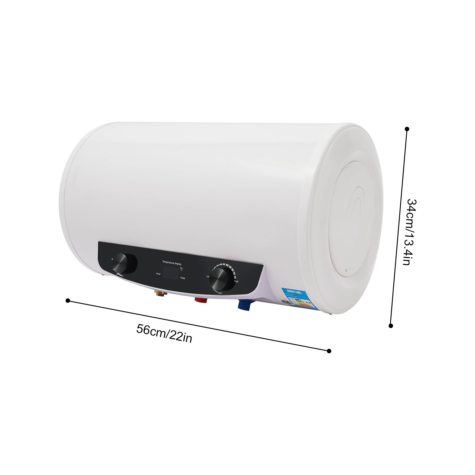 Modern White Column Electric Hot Water Heater Warmer Heating Heat Tank Bathroom Shower House 35L