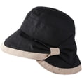 thumbnail image 4 of CoCopeaunts Women Bucket Hat with Bow Tie Wide Large Brim Sun Cap Outdoor Fisherman Hat UV Proof Sun Protection Bucket Cap, 4 of 8