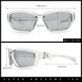 thumbnail image 5 of 90s Styling Rectangular Fem Color Sport Plastic Wrap Around Sunglasses Slate - Grey, 5 of 8