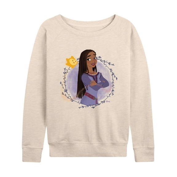 Disney Wish - Asha & Her Star - Women's Lightweight French Terry Long Sleeve Shirt