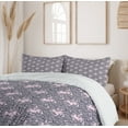 thumbnail image 6 of Ambesonne Floral Duvet Cover Sets, Bindweed Flower Bells Design, 2-King, Petrol Blue Mauve, 6 of 7