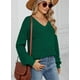 thumbnail image 3 of Jersey JOCAFIYE para mujer, cuello alto, holgado, color verde S, 3 of 7