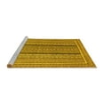 thumbnail image 2 of Ahgly Company Machine Washable Indoor Round Abstract Yellow Contemporary Area Rugs, 4' Round, 2 of 4