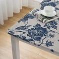 thumbnail image 5 of BANET Pastoral Cotton Linen Tablecloth Rectangle, Washable Table Cover with Blue Floral Patterns, Farmhouse Style Table Cloth for Spring, Picnic, Dinning Table white, 5 of 8