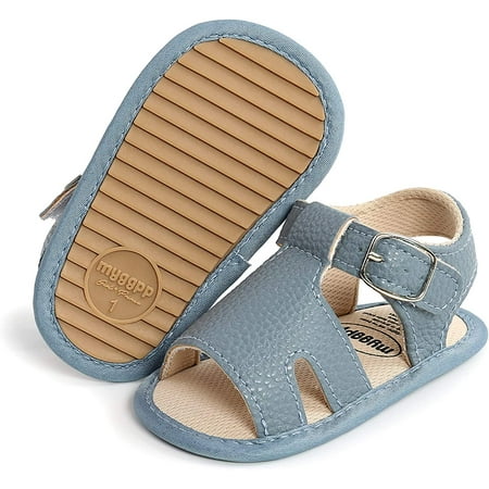 

QWZNDZGR Baby Boys Girls Sandals Premium Infant Summer Outdoor Shoes PU Lightweight Soft Anti-Slip Sole Toddler Prewalker