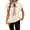 Beige, variant on TKLPEHG Women's Elegant Bow Front Trim V Neck Shirts Ruffle Short Sleeve Work Office Dressy Shirts Solid Color Comfy Blouses (White,XL)