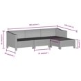 thumbnail image 4 of vidaXL 4 Piece Garden Lounge Set with Cushions Grey Poly Rattan, 4 of 4