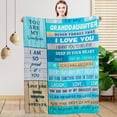thumbnail image 1 of LHSHID to Granddaughter Blanket from Grandma Granddaughter Gifts from Grandma Grandpa to My Granddaughter Blanket for Birthday Christmas Graduation Anniversary Soft Throw Blanket 40"x50", 1 of 7