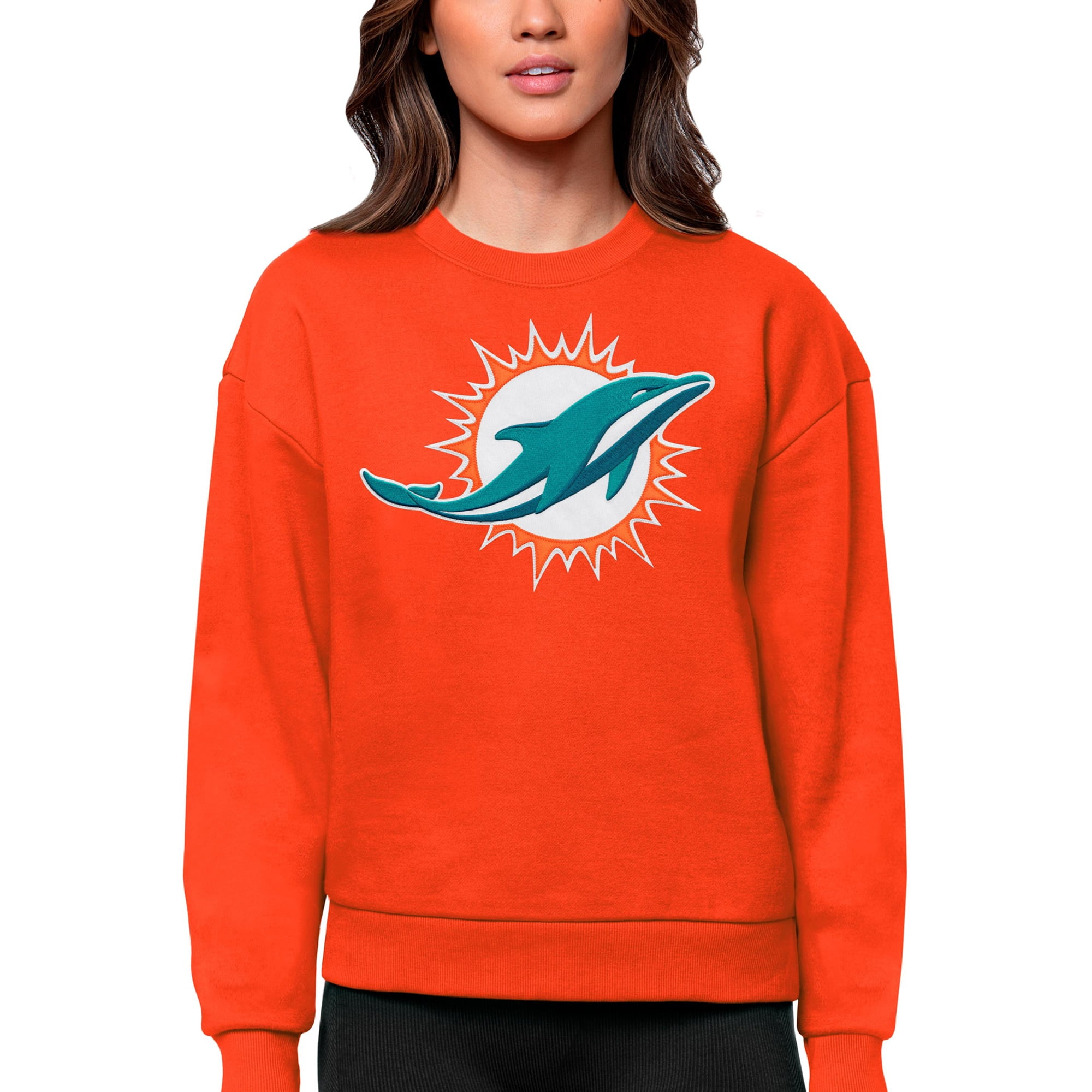 Mitchell & Ness Men's All Over Crew 2.0 Miami Dolphins Sweatshirt  NEW Size 5XL