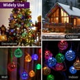thumbnail image 5 of West Ivory 20 LED 2" Disco Balls String Lights 10.5ft, Battery Operated Portable Decorative Novelty Christmas Holiday Hanging Fairy Light Garland for Indoor/Outdoor, Silver Mirror/Colorful, 5 of 10