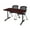 Mahogany, variant on Romig Axis-Pro 48 x 24 in. T-Base Training Seminar Table- Maple, 2 Cadence Nesting Chairs