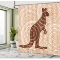 thumbnail image 5 of Ambesonne Abstract Art Shower Curtain, Kangaroo with Dots, 69"Wx84"L, Peach Brown Redwood, 5 of 5