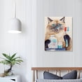 thumbnail image 3 of ONETECH Siamese Cat Brushing Teeth Painting Wall Poster Watercolor Art Photo Print Pet Drawing Bathroom Gig Funny Bath Room Tub Washroom,, 3 of 4
