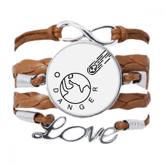 Pulsera de cuero Negro trenzado pulsera de cuerda de amor Unbranded M