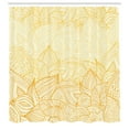 thumbnail image 2 of Ambesonne Floral Shower Curtain, Nature Inspired Leaf Print, 69"Wx75"L, Mustard Yellow, 2 of 4
