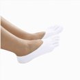 thumbnail image 3 of Cdudpw Women's Toe Socks Summer Cotton Mesh Breathable Running Five Finger Low Cut Ankle Socks,5 Pairs (White,One Size), 3 of 3