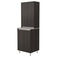 thumbnail image 4 of Inval AMBROSSIA Breakroom 4 Door Pantry in Espresso and Gray Engineered Wood, 4 of 8