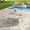 Sandshell, variant on VOXBIN 60" Outdoor Round Patio Table for Garden, All Weather Metal with Adjustable Umbrella Hole Black