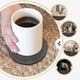 thumbnail image 4 of 1 conjunto de posavasos de copa de doble cara Pu de cuero PU Copa de copa sin esnabes Anti-Scald Coasters, 4 of 6