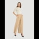 thumbnail image 5 of Pantalones Palazzo Largos de Pierna e Informales de Cintura Alta para Mujer, Talla Regular Amarillo L, 5 of 7