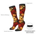 thumbnail image 6 of Fotbe Red Plaid Sunflower print Women's Men's Novelty Crew Socks Cotton Socks Knee High Socks for Walking,Running,Nurses,Pregnancy, 6 of 8