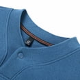 thumbnail image 4 of Blusas y camisas de manga larga con cuello en V para hombre, estilo informal, de color liso, con botones y cuello en V, camisa de manga larga de poliéster para hombre., 4 of 8