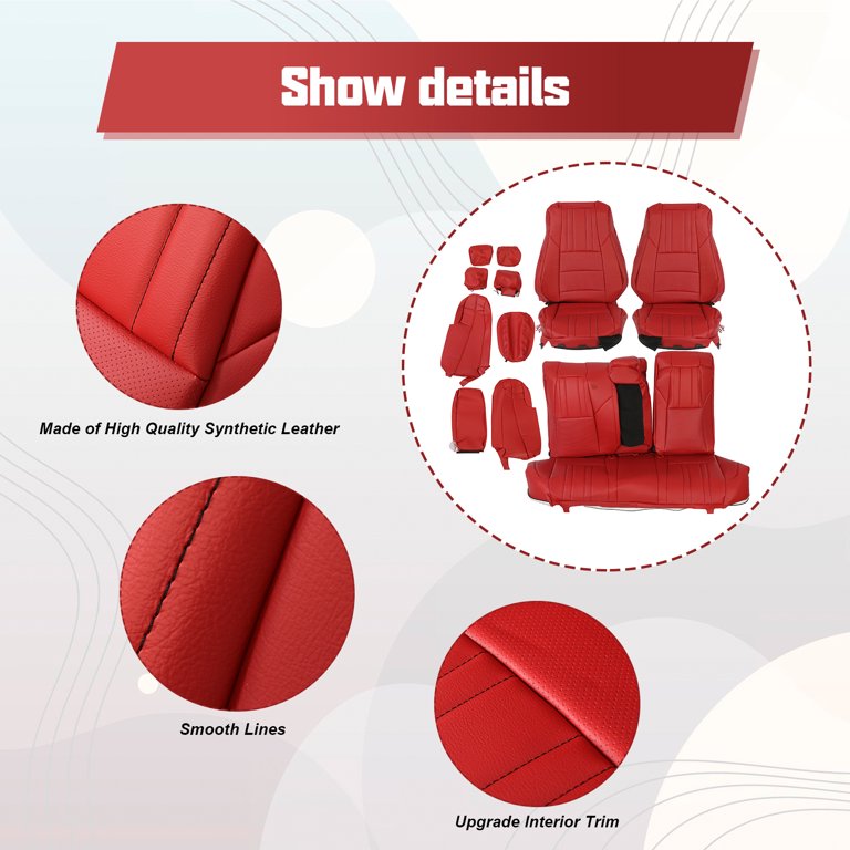 2018-2021 Toyota Camry LE / SE Katzkin Red Leather Seat Replacement Covers