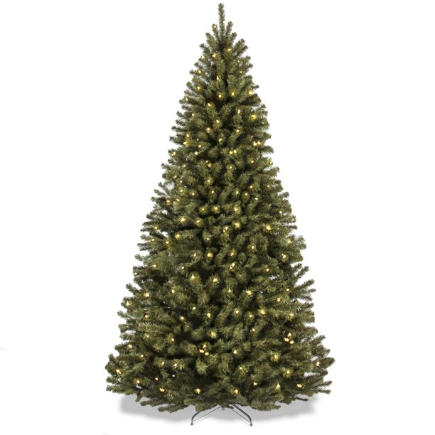 Best Choice Products 7 5ft Pre Lit Spruce Hinged Artificial Christmas Tree W 550 Incandescent Lights Foldable Stand Walmart Com Walmart Com